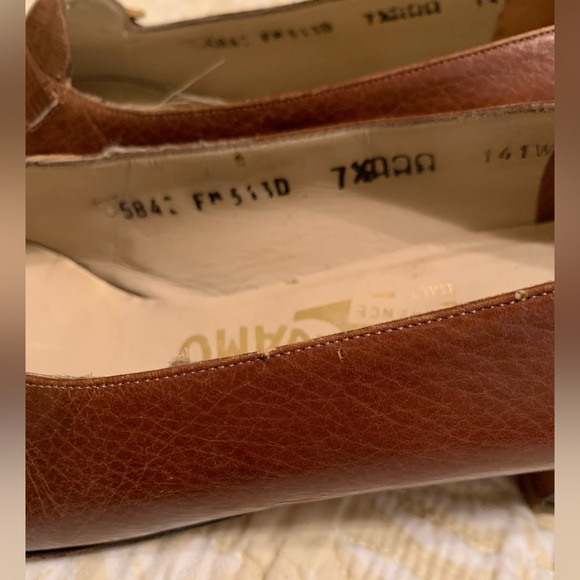 Vintage Ferragamo Loafer Heel SZ 7.5 AA - Picture 3 of 7